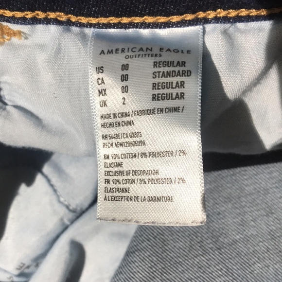 American Eagle Ne(x)t Level Stretch jeans womens super hi-rise jegging sz 00 - Picture 5 of 7